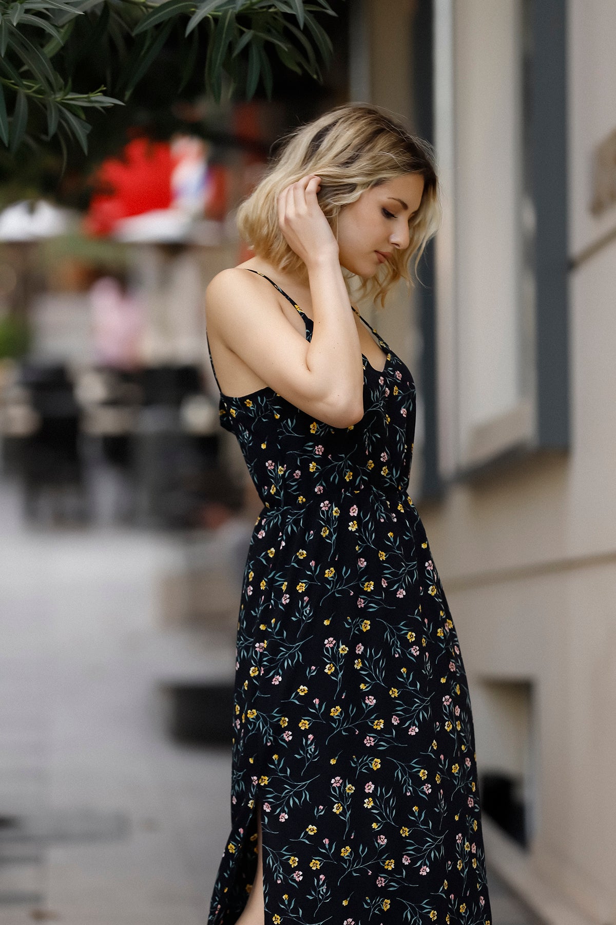 Maxi Type Floral Long Dress