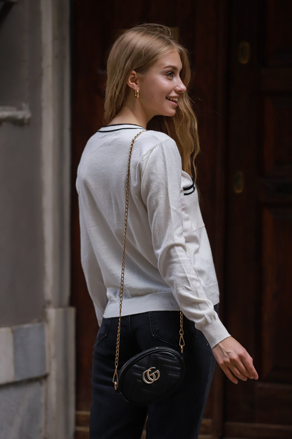 Varsity Stripe Pocket Sweatshirt