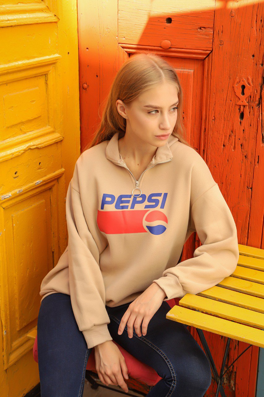 Vintage Pepsi High-Neck Sweatshirt