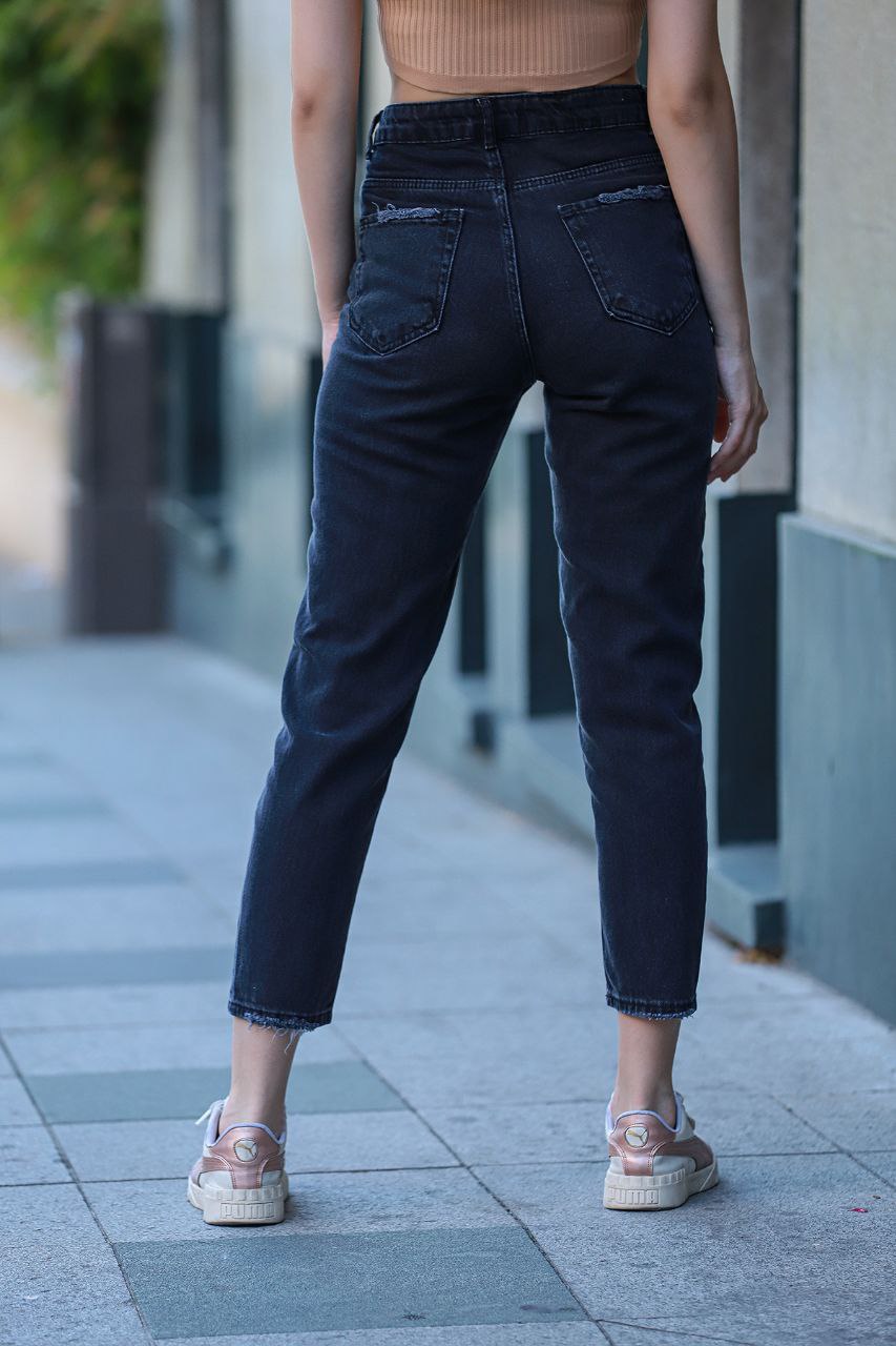 Women’s High Waist Denim Trousers