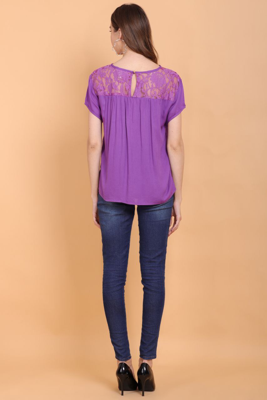 Women’s Short Sleeve Round Neck Blouse