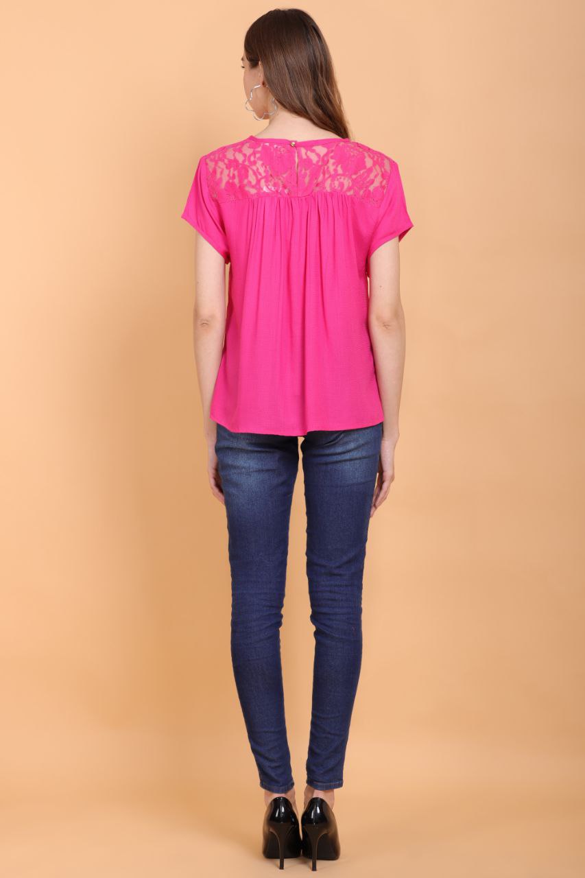 Women’s Short Sleeve Round Neck Blouse