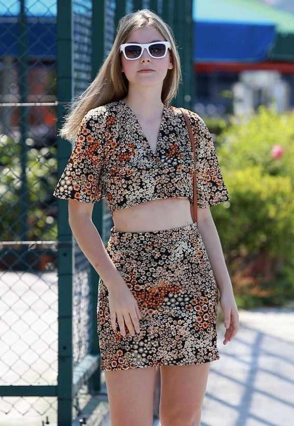 Women’s Animal-Print Skirt Set