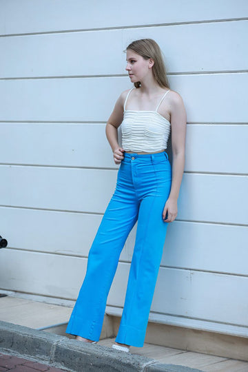 High Waist Denim Jeans &Trousers