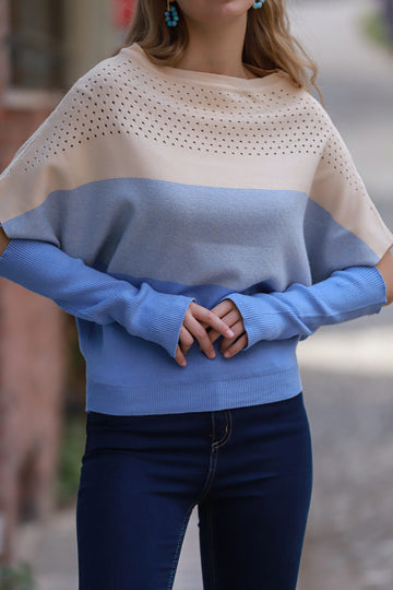 Round Neck Striped Sweater