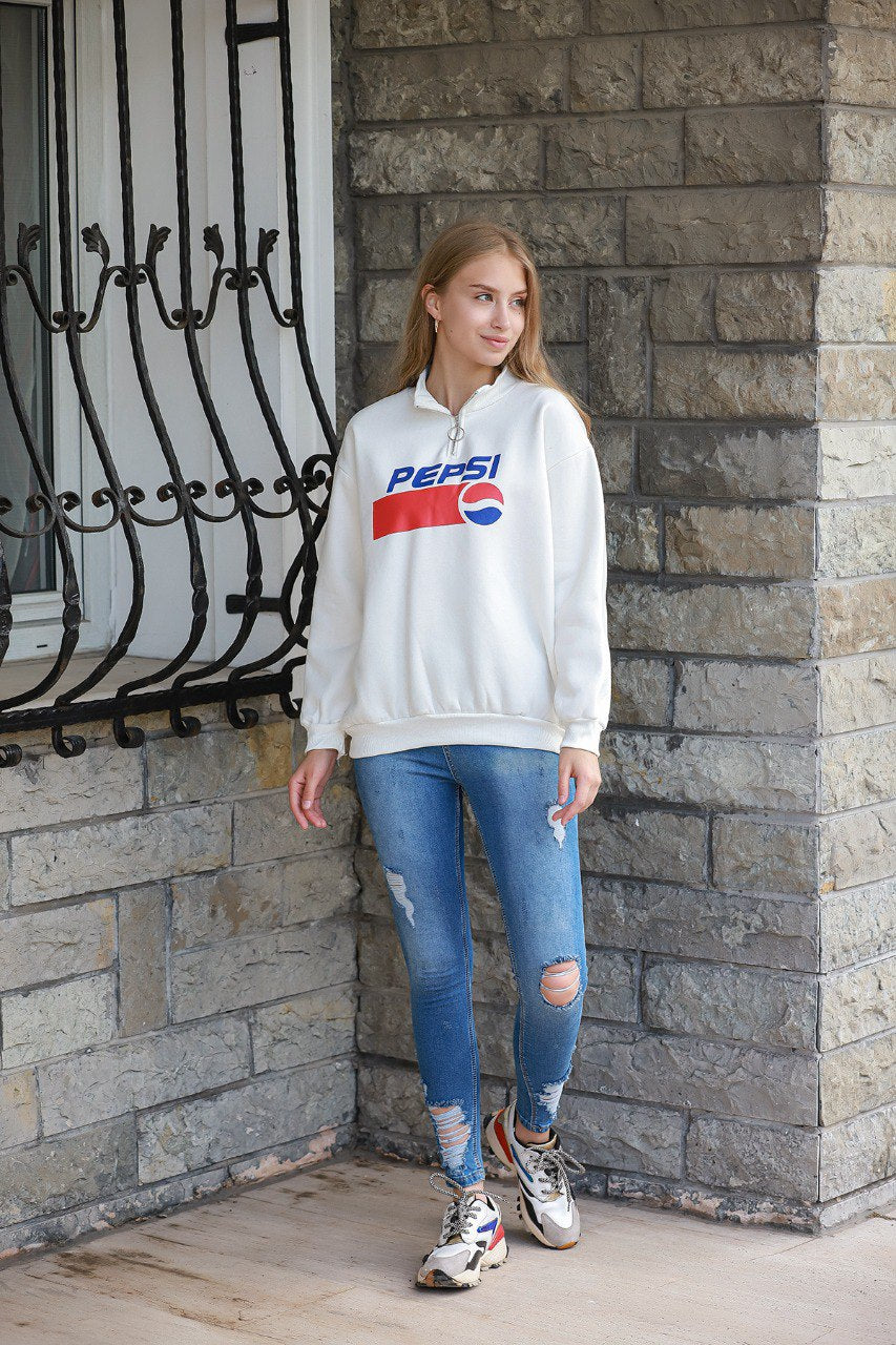 Vintage Pepsi High-Neck Sweatshirt