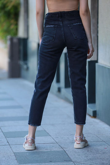 Women’s High Waist Denim Trousers