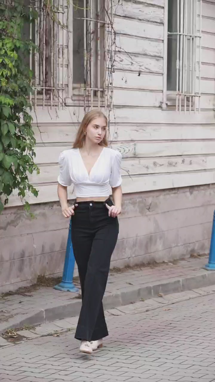 High Waist Denim Jeans &Trousers